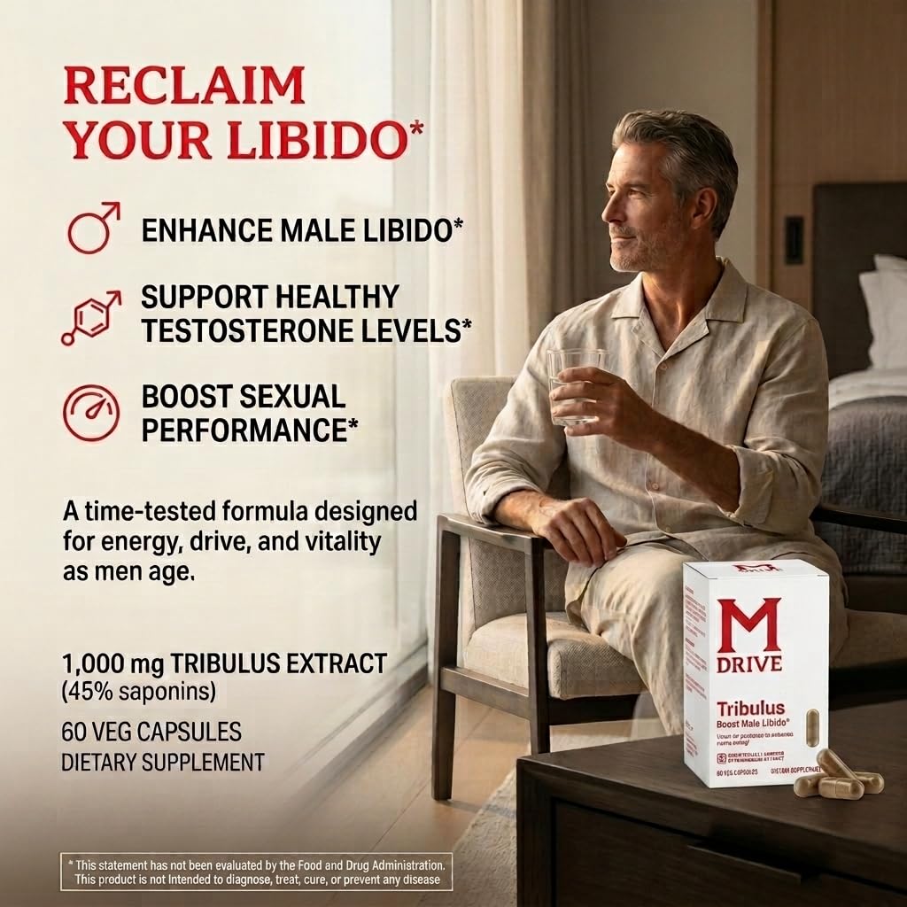 Mdrive Tribulus Terrestris 45% Saponins Capsules, 60 Count