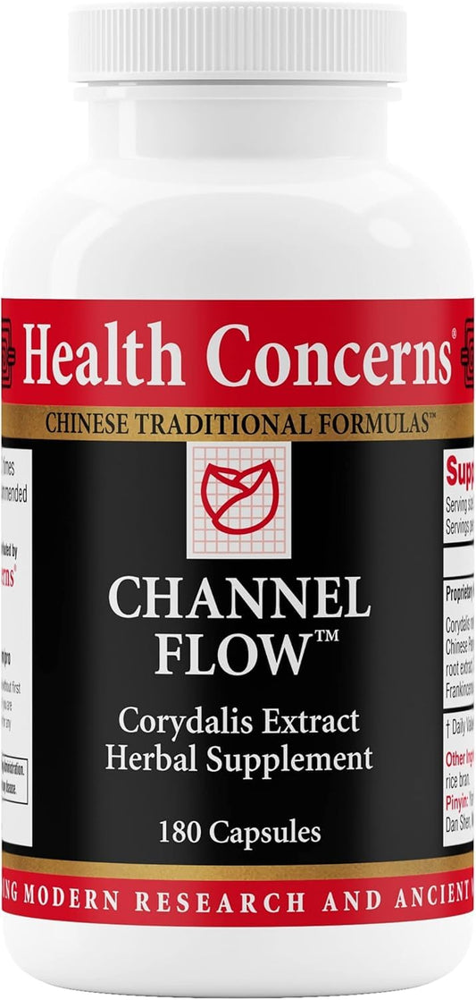 Health Concerns Channel Flow Muscle Relaxation & Pain Support Capsules, 180 Capsules