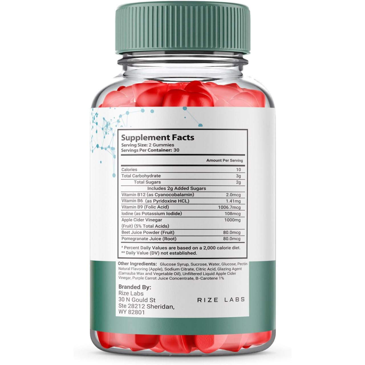 Rize Labs Clear Factor Keto ACV Gummies, 120 Gummies