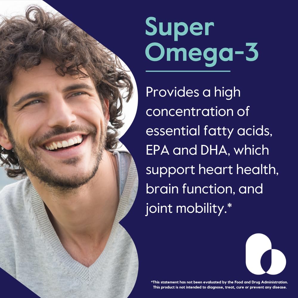 BESTVITE Super Omega-3 1000mg Softgels, 120 count