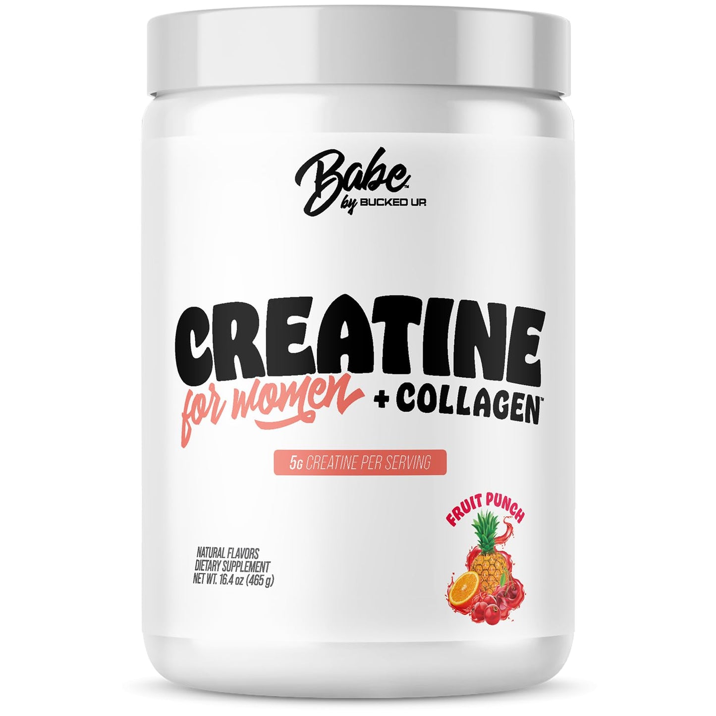 Bucked Up Creatine + Collagen for Women, Essentials Powder, 12 oz