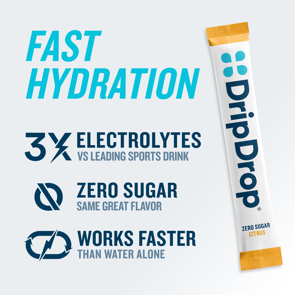 DripDrop Hydration Sugar Free Electrolyte Packets Variety Pack Powder 16 Count