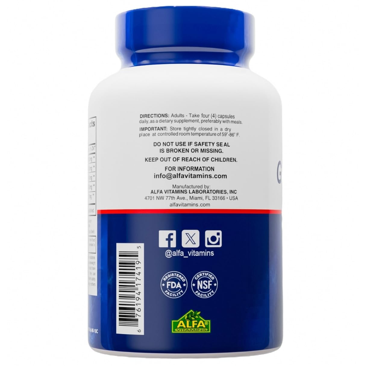 ALFLEXIL Glucosamine & Chondroitin Nutritional Supplement 360 Capsules