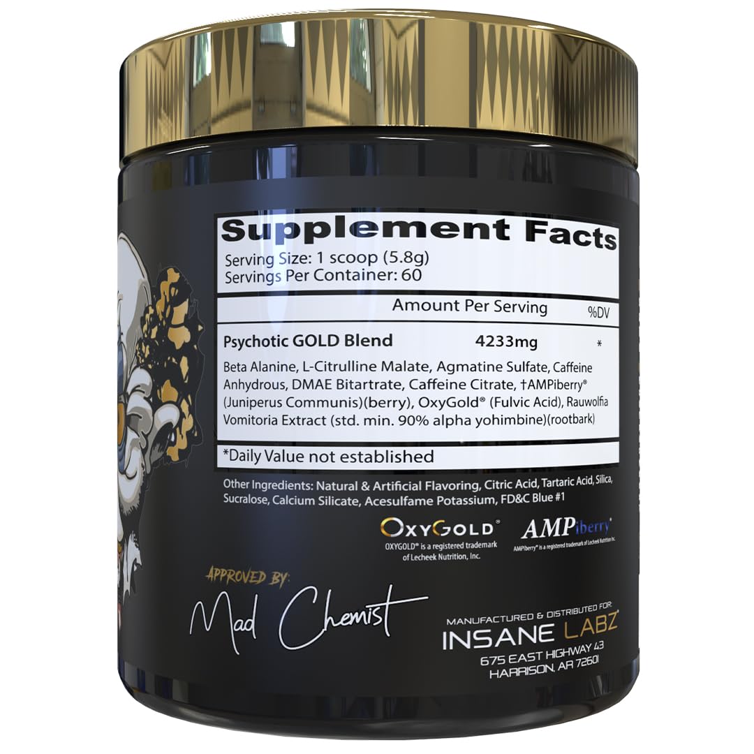 Insane Labz Psychotic Gold Powder 12.2 Ounce