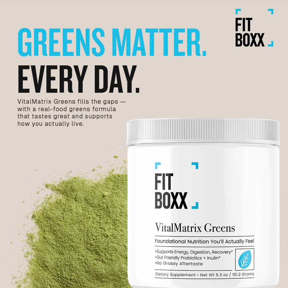 Fit Boxx VitalMatrix Organic Greens Powder 5.3 Ounce