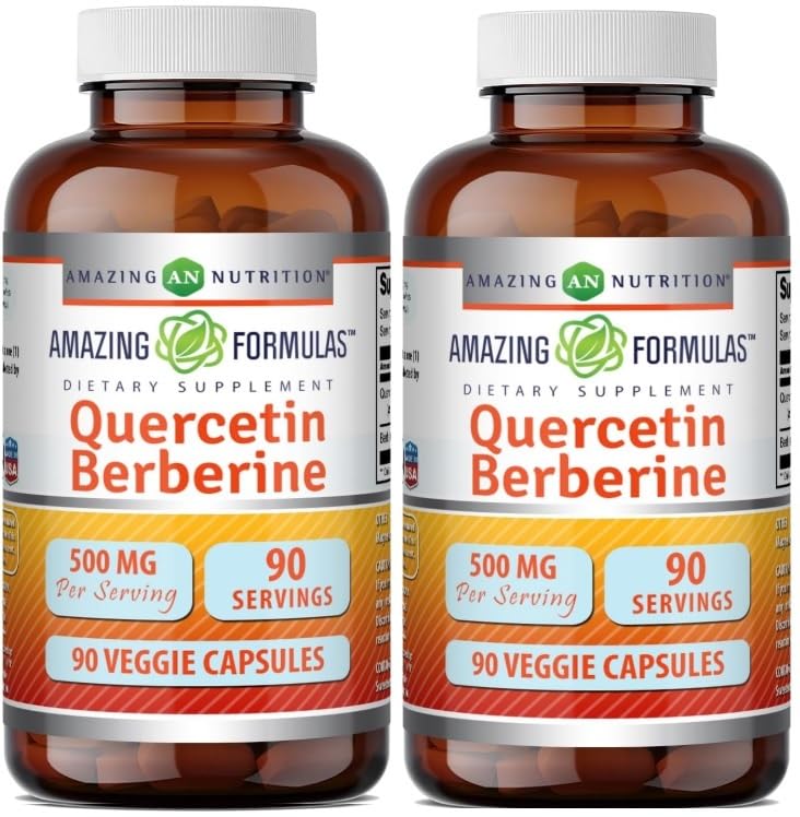 Amazing Nutrition Quercetin Berberine Capsules 180 Count