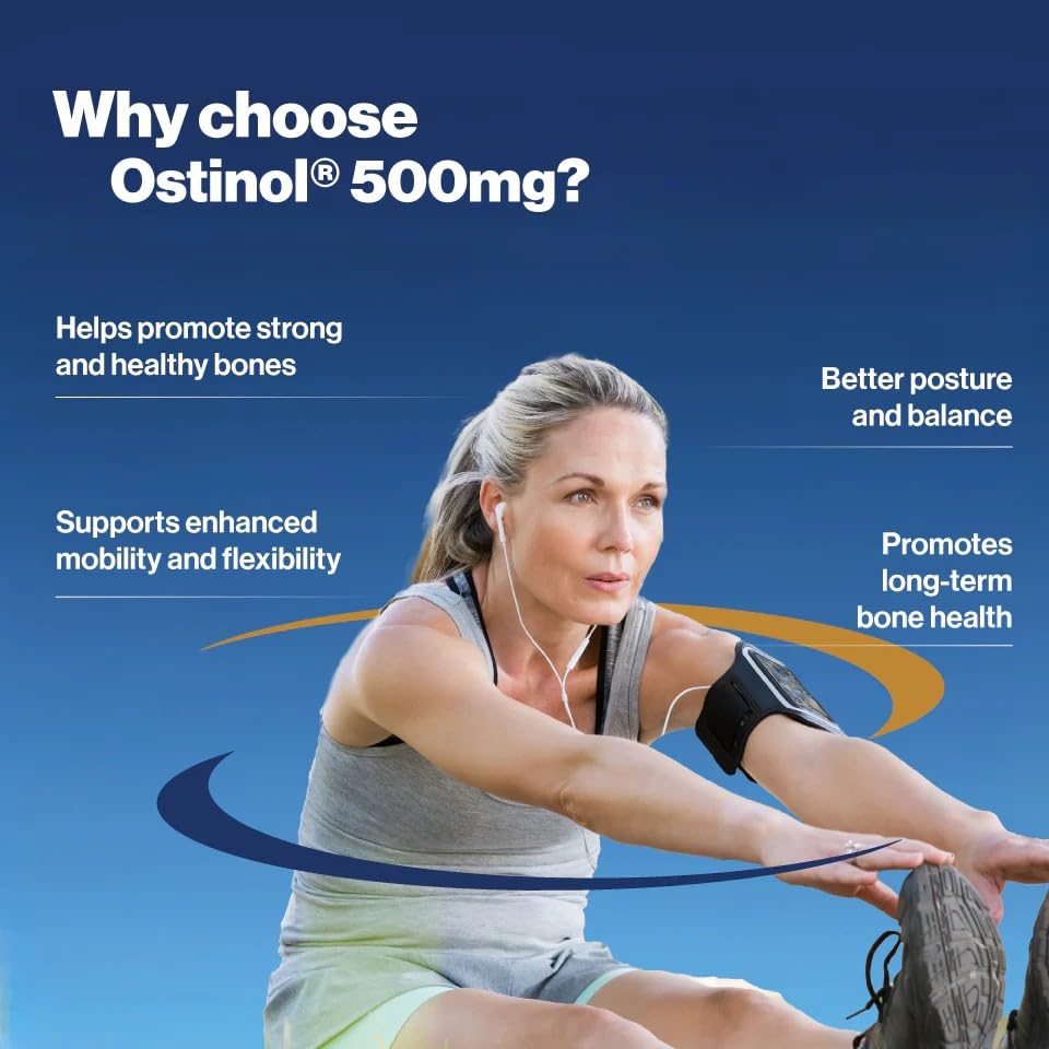ZYCAL Ostinol Maximum Strength 500 mg - Bone & Joint Supplement for Intense Bone Loss - 60 Capsules