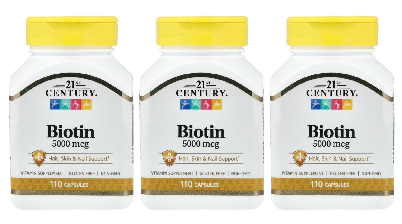 21st Century Biotin 5000 mcg Capsules, 330 Count