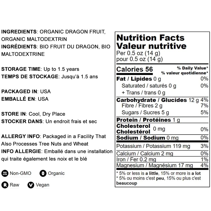Food to Live Organic Dragon Fruit Juice Powder, 40 Ounces