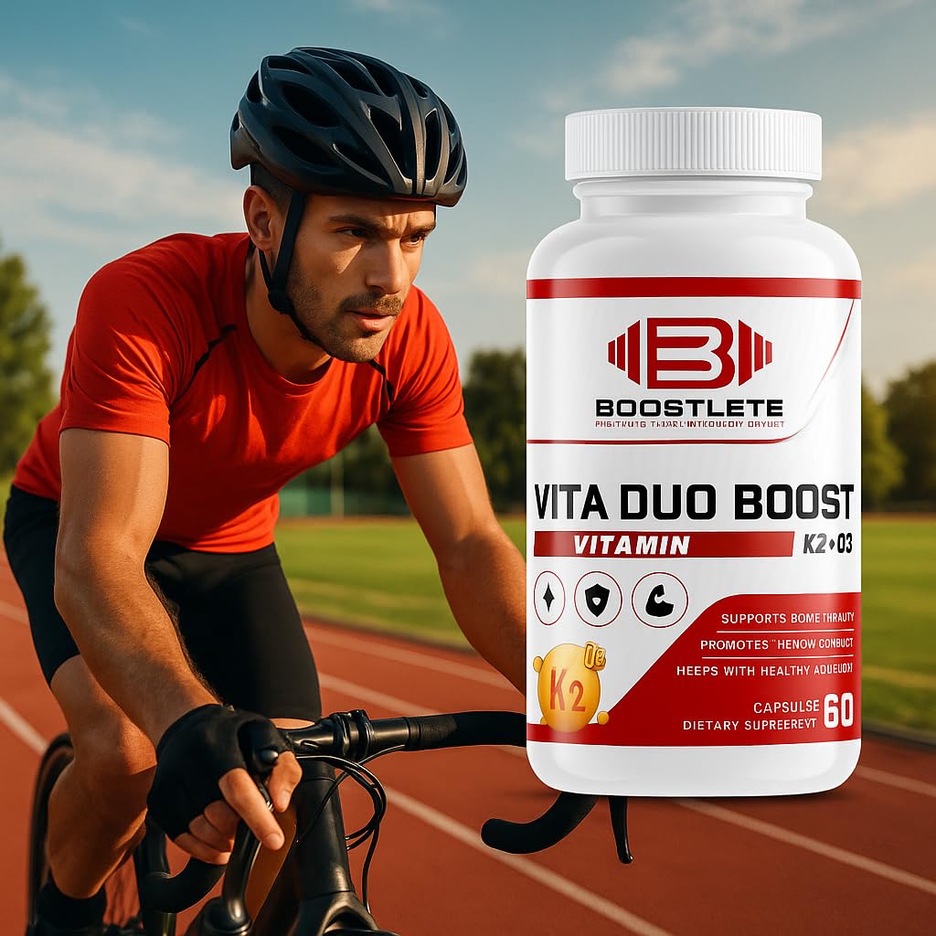 Boostlete VitaDuo Boost Vitamin D3, K2 & Calcium Supplement Capsules, 60 Capsules
