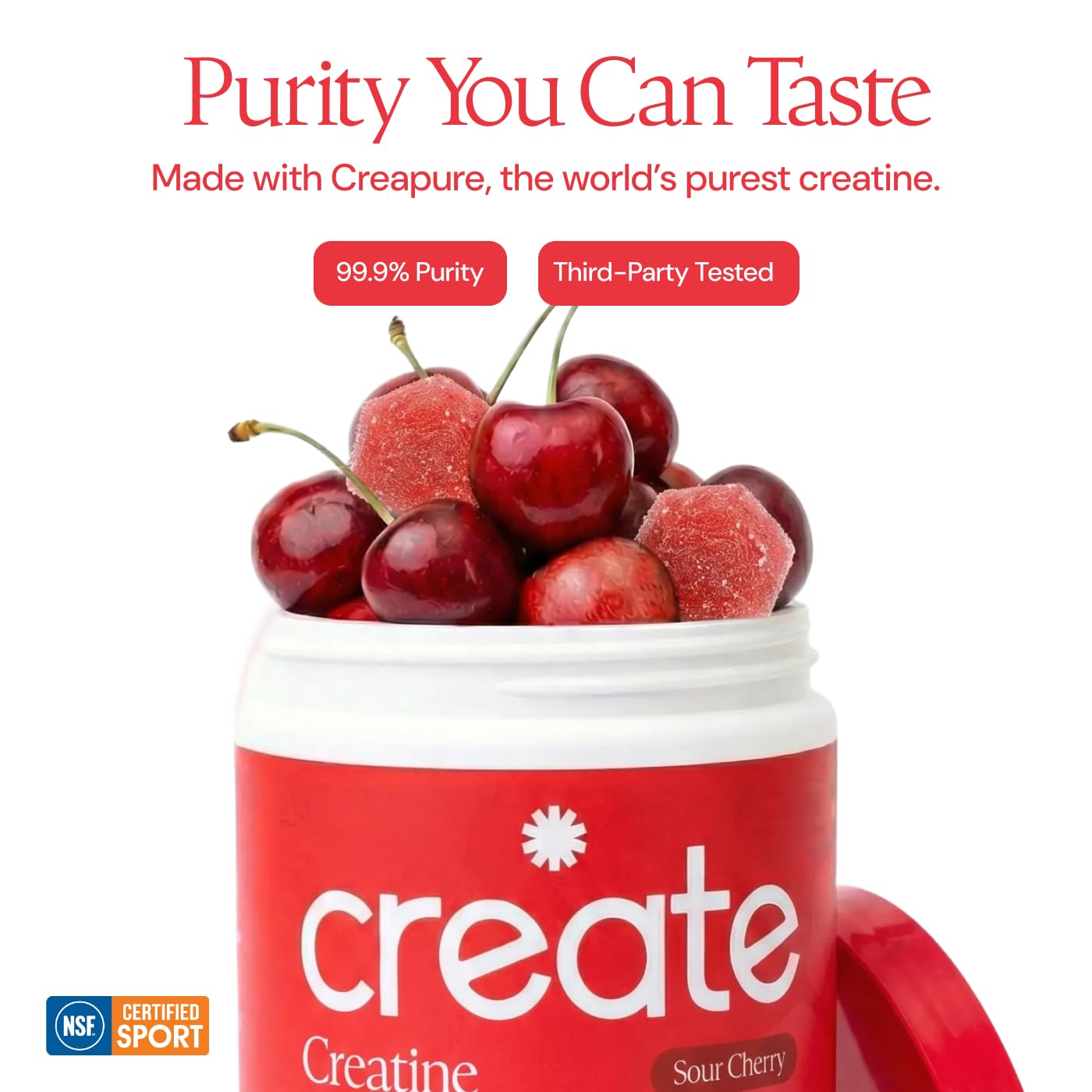 Create Creatine Monohydrate Gummies, 90 Count