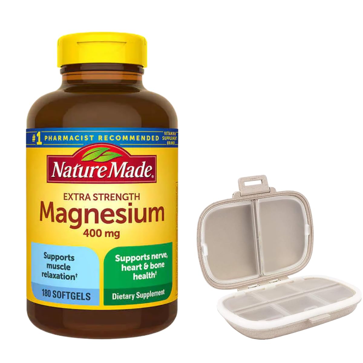 Nature Made Extra Strength Magnesium 400 mg Tablet, 180 Tablets