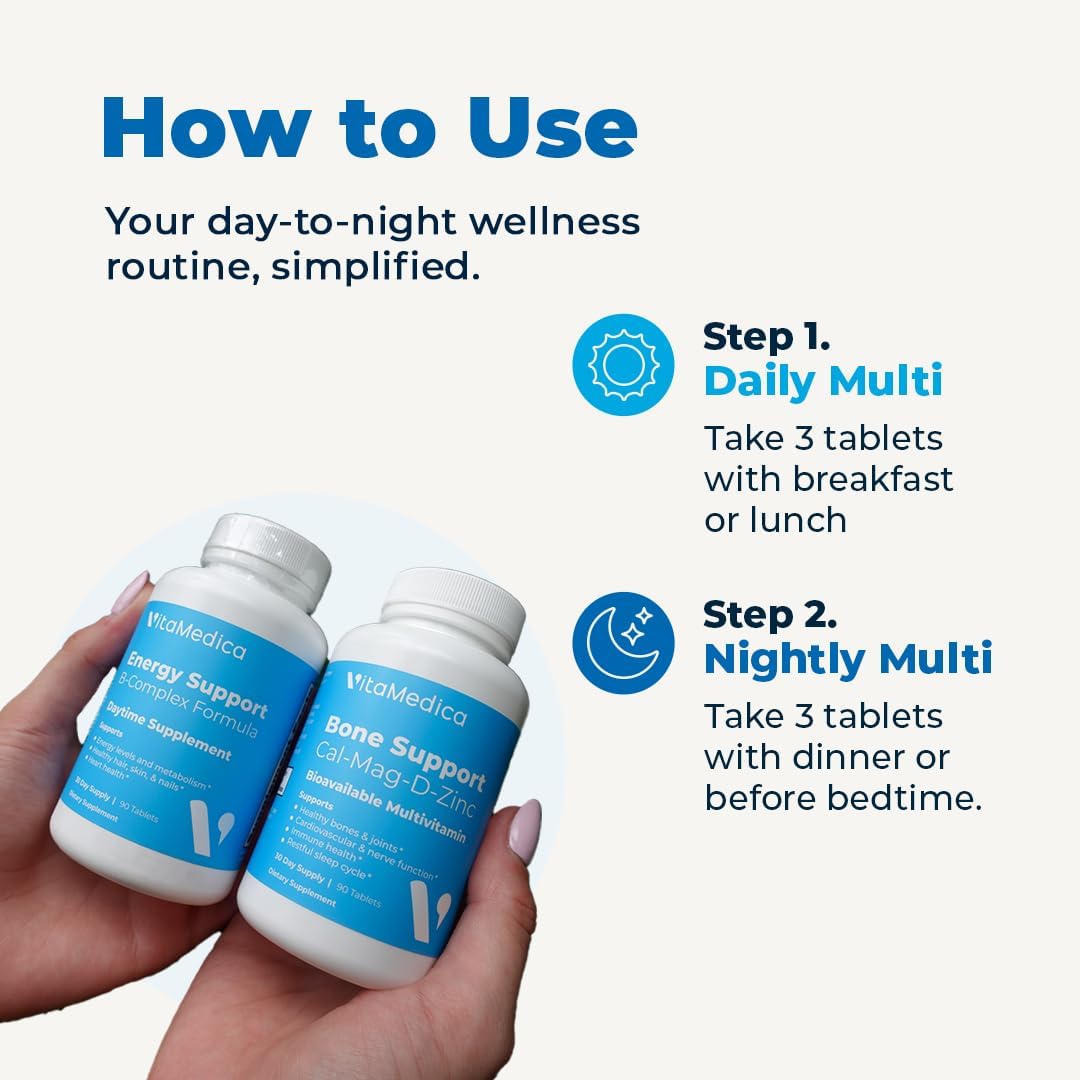 VitaMedica Day & Night Multivitamin Routine Tablet, 2-Piece Set