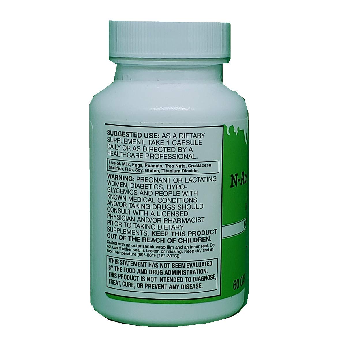 Vitacost N-Acetyl Cysteine (NAC) 600 mg Capsule, 60 Capsules