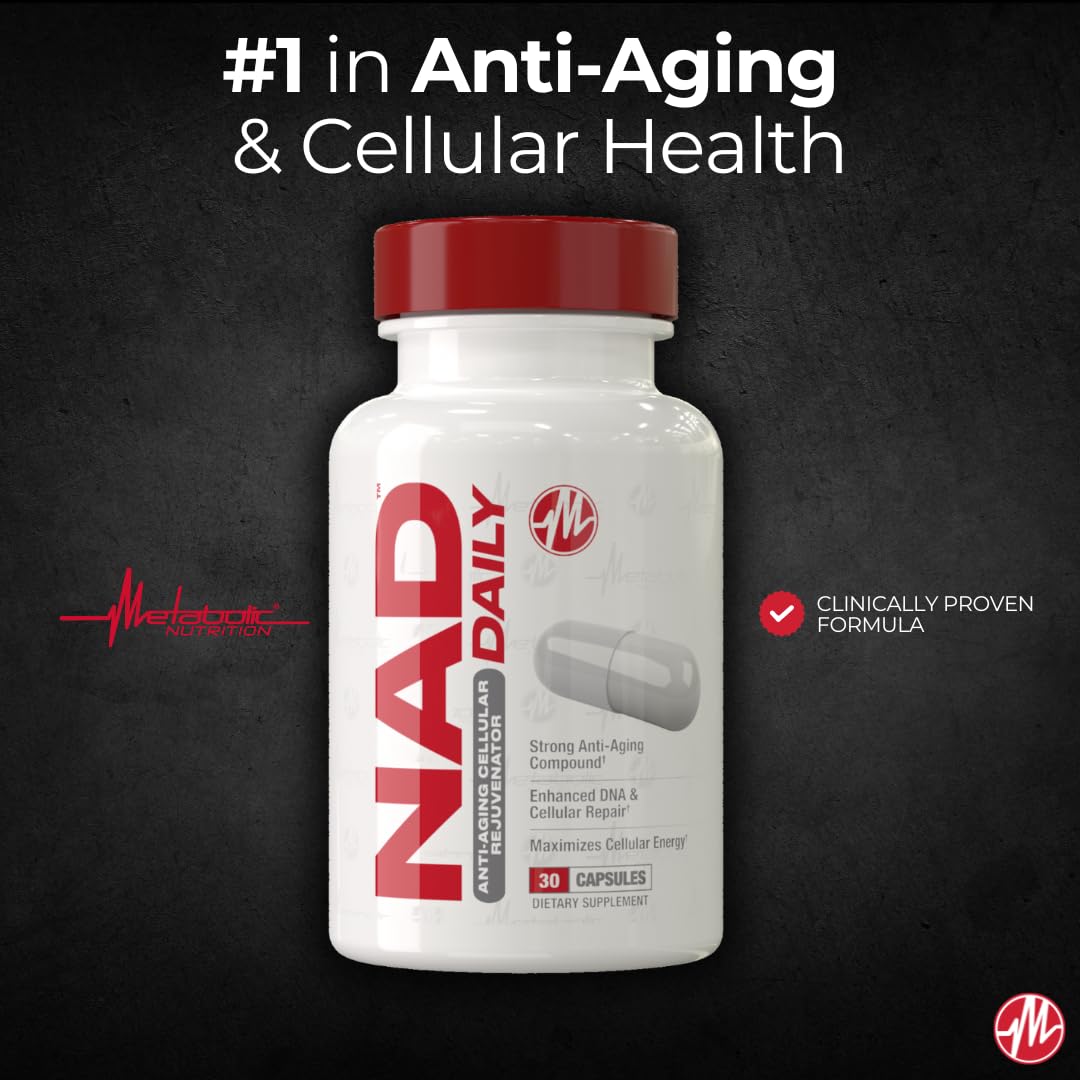 Metabolic Nutrition NAD Daily 150mg Anti-Aging Cellular Rejuvenator Capsules 30 Count