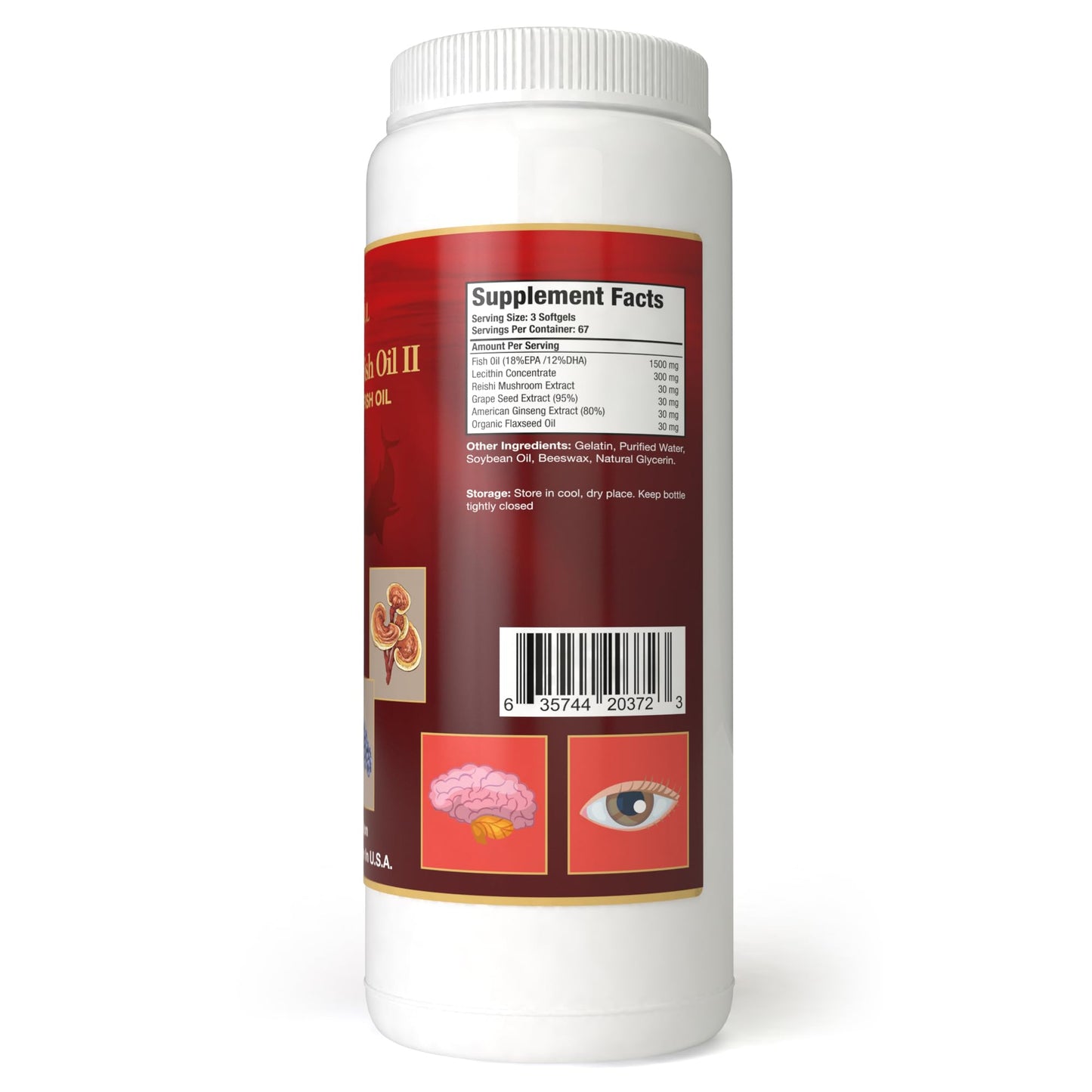 YongWell Reishi Ginseng Fish Oil II Softgels 200 Count