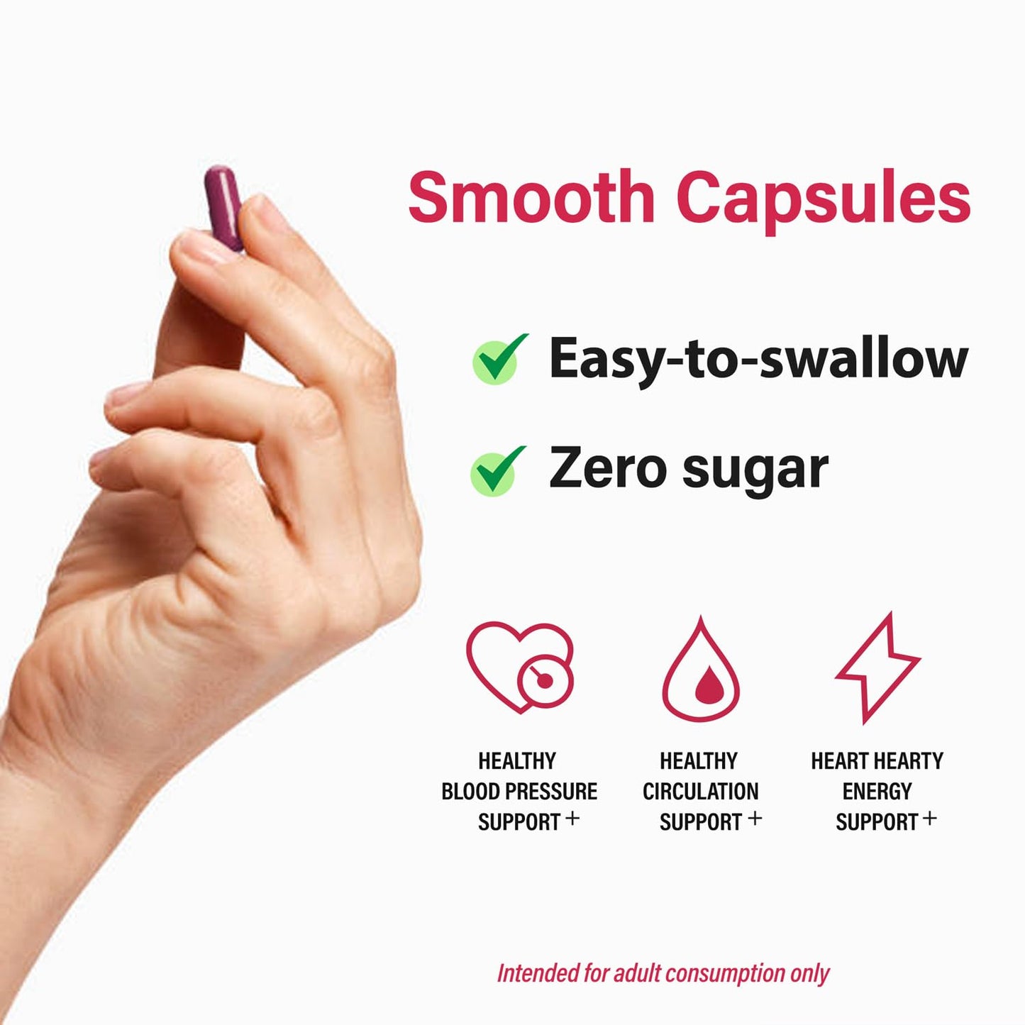 Kabooya Beet Root Capsules 1,000 mg Beet Root Extract with Grape Seed & Black Pepper Extract for Healthy Circulation, Vegan, Non-GMO, 60 Capsules