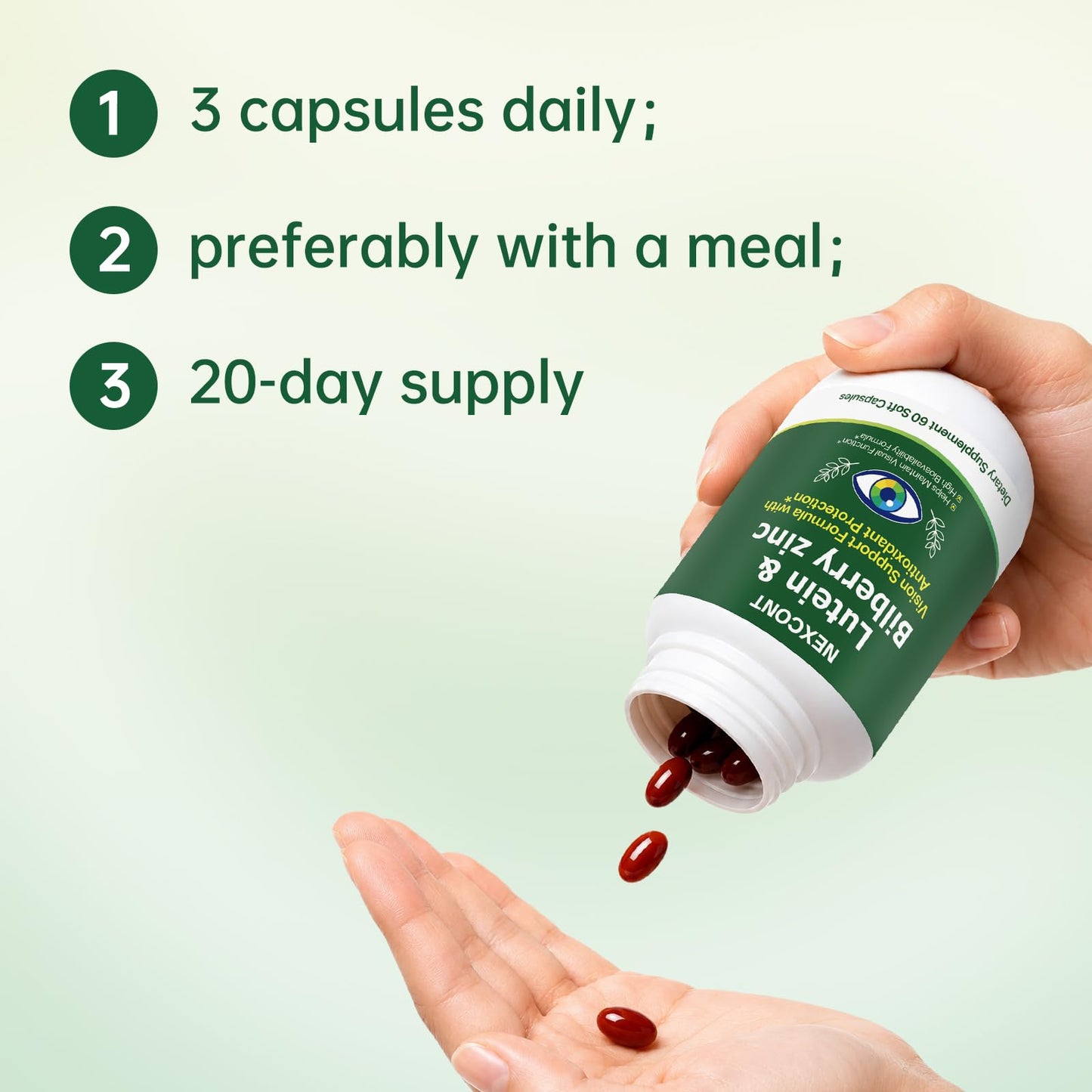 Oopeatol Bilberry Supplement with Lutein, 60 Capsules
