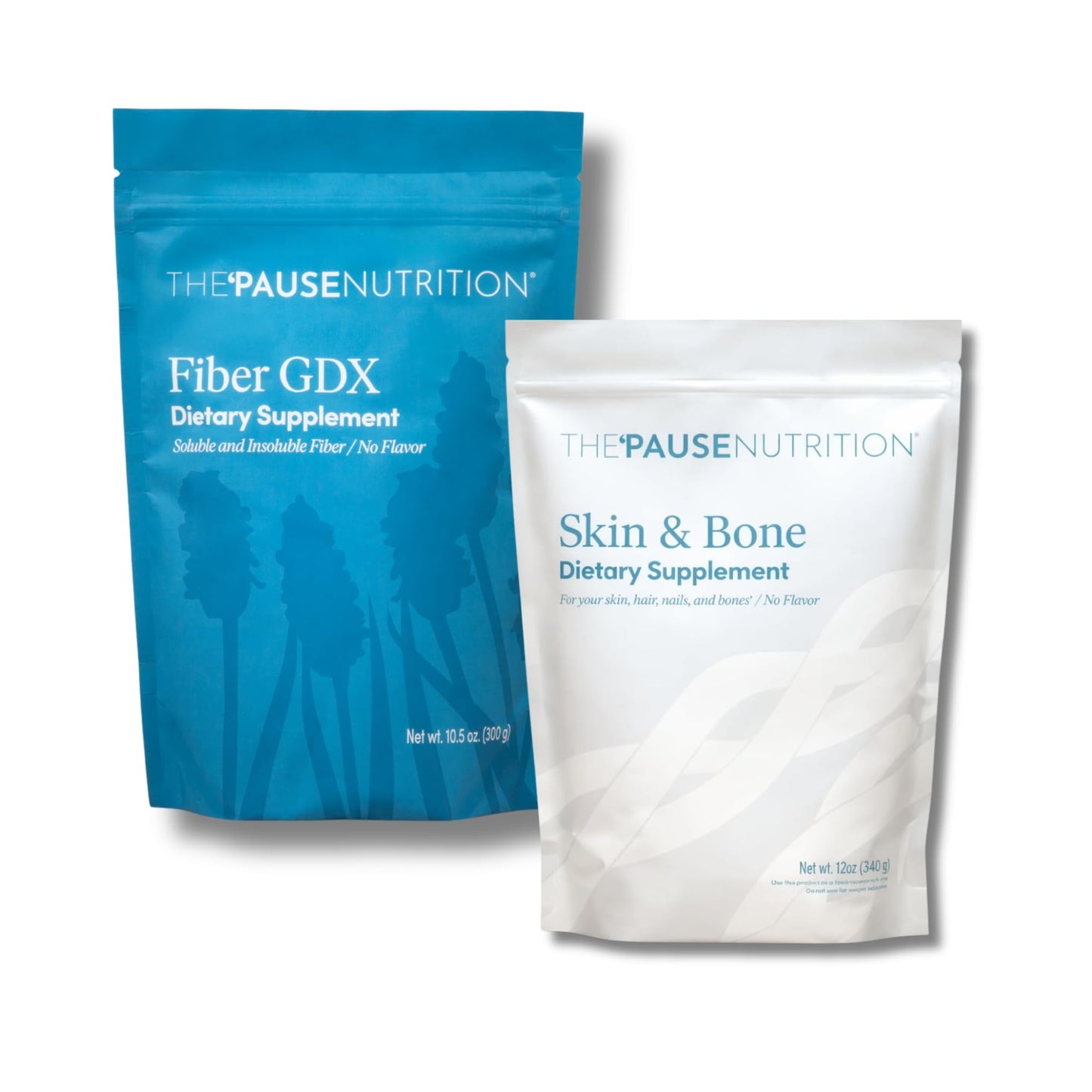 The 'Pause Life Fiber GDX + Skin & Bone Bundle, Fiber & Collagen Powders