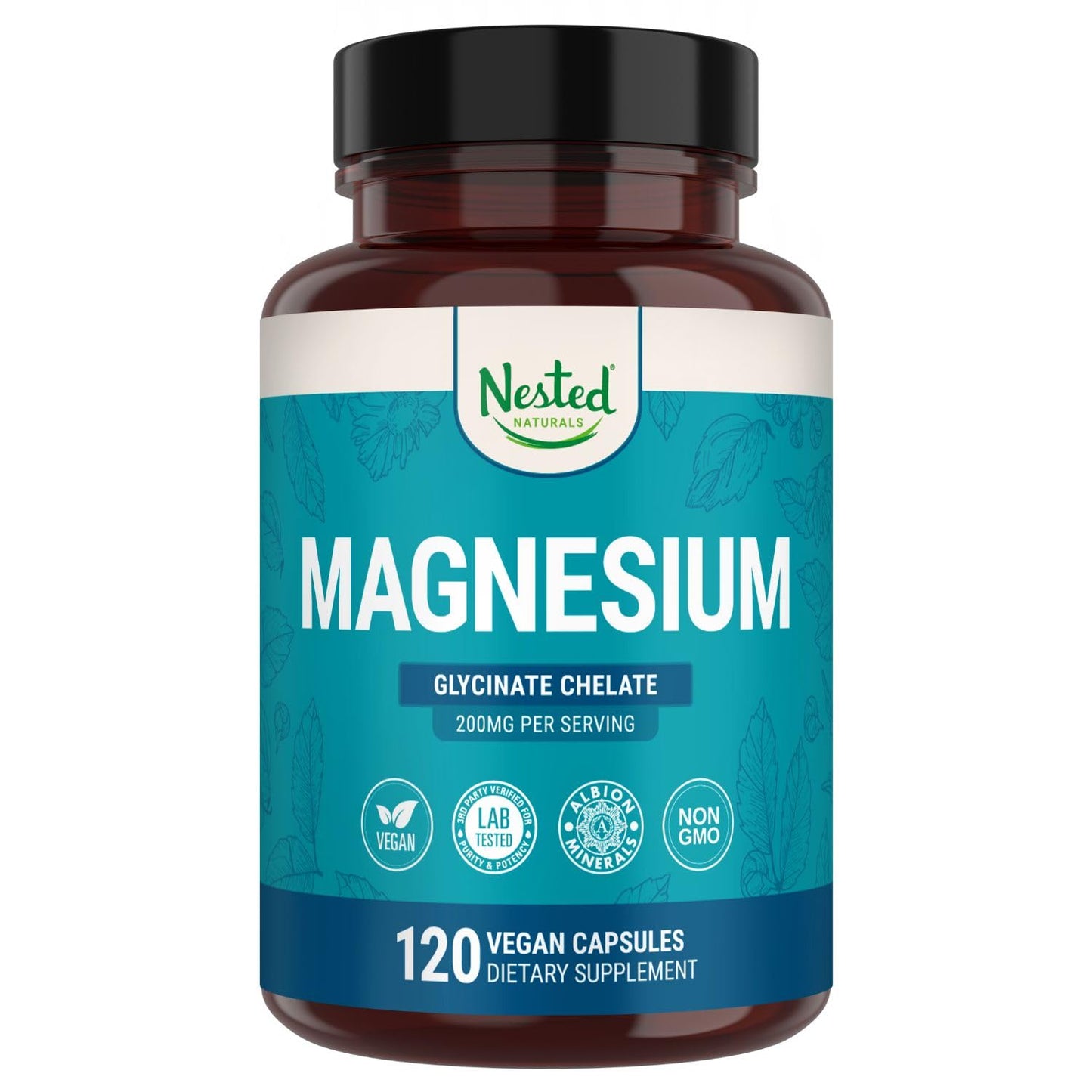 Nested Naturals Super Greens Daily Superfood Powder (Powder, 30 Servings) & Magnesium Glycinate Chelate (Capsules, 120)