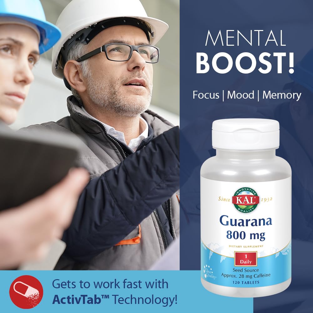 KAL Guarana 800 Tablet, 120 Tablets