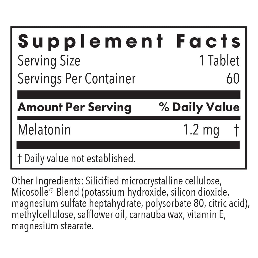 Allergy Research Group Slow Motion Melatonin 1.2 mg Sleep Formula, 60 Tablets