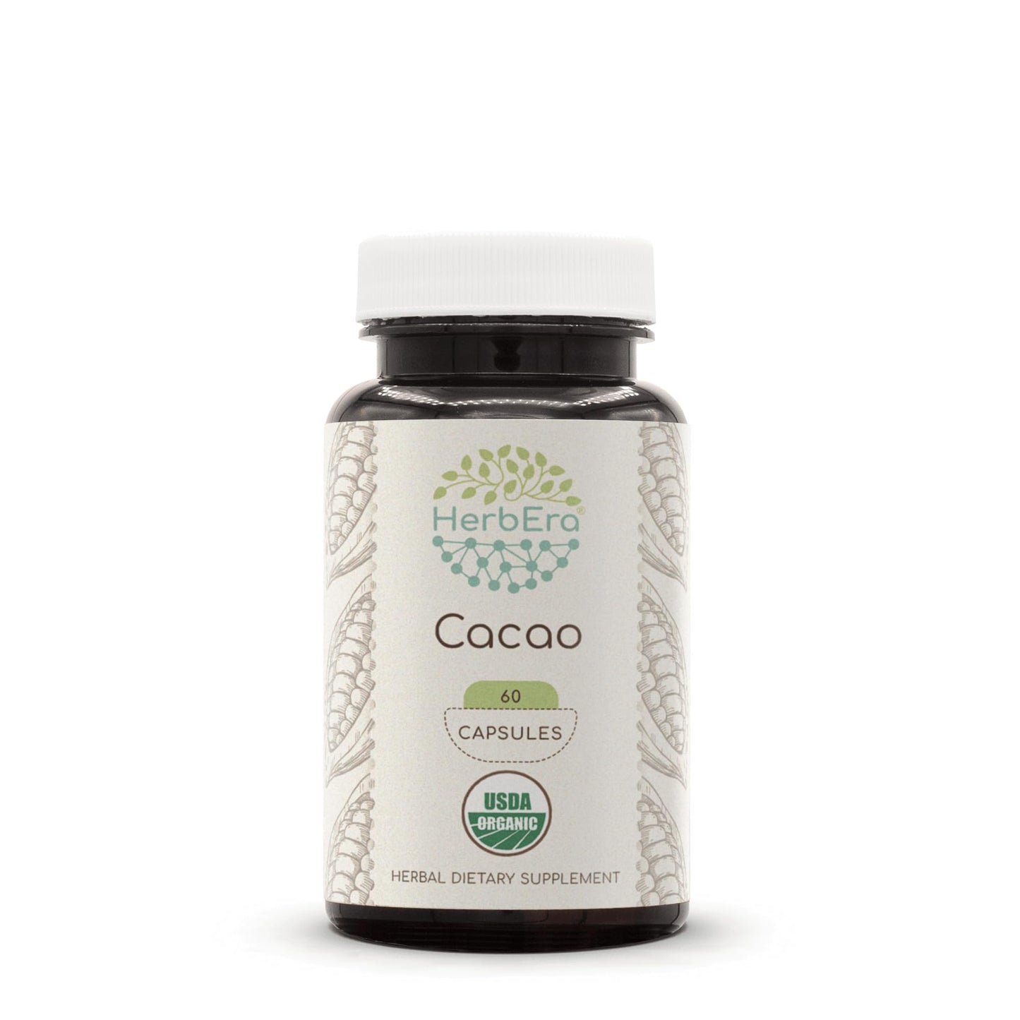 HerbEra Cacao USDA Organic 60 Capsules