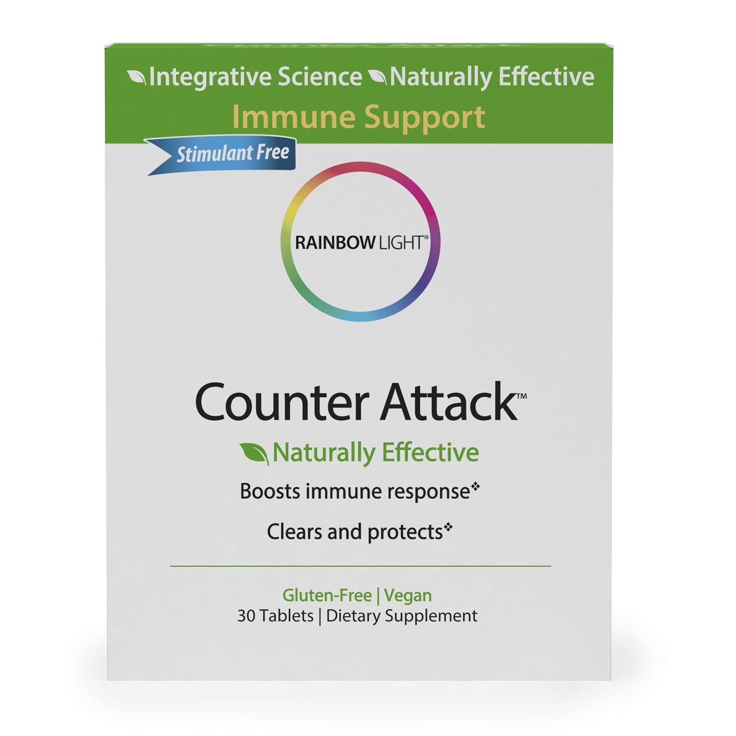 Rainbow Light Counter Attack Vitamin C and Zinc Supplement Tablet, 30 Tablets