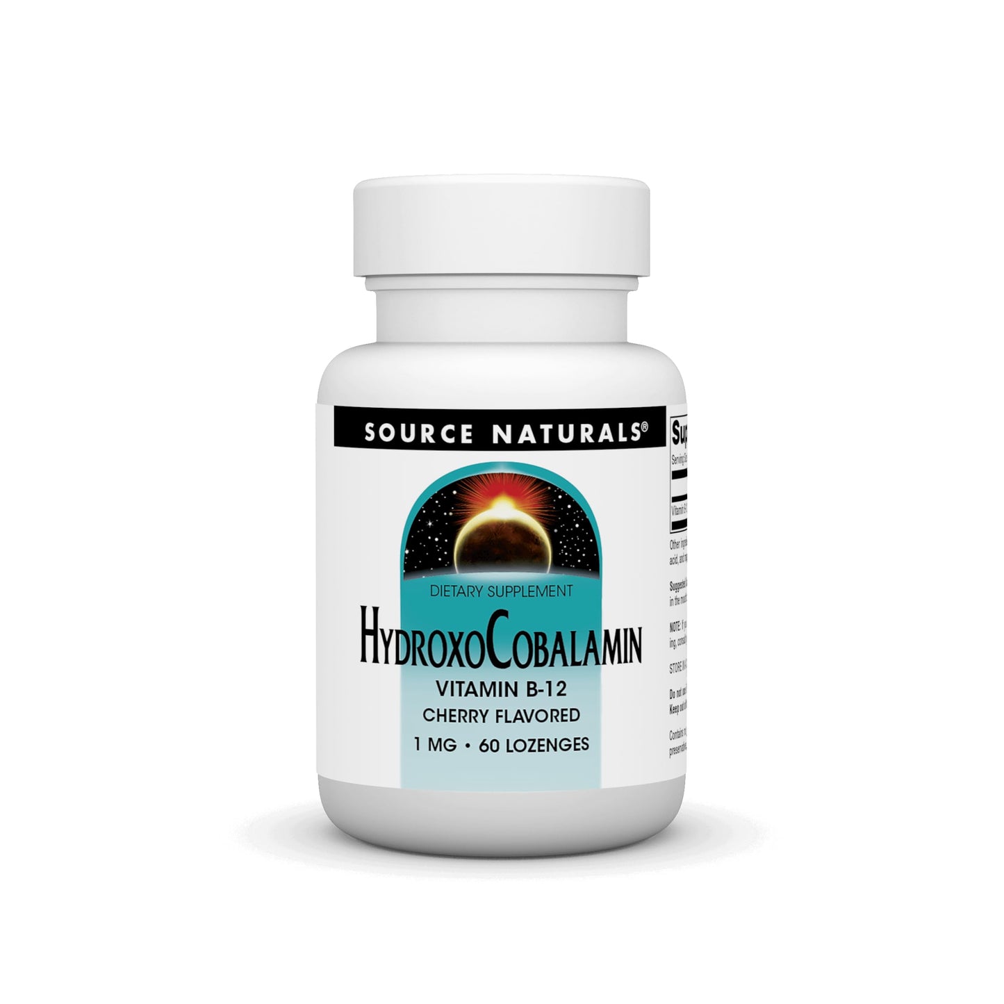 Source Naturals HydroxoCobalamin Vitamin B-12 1 mg Lozenges, 60 Count