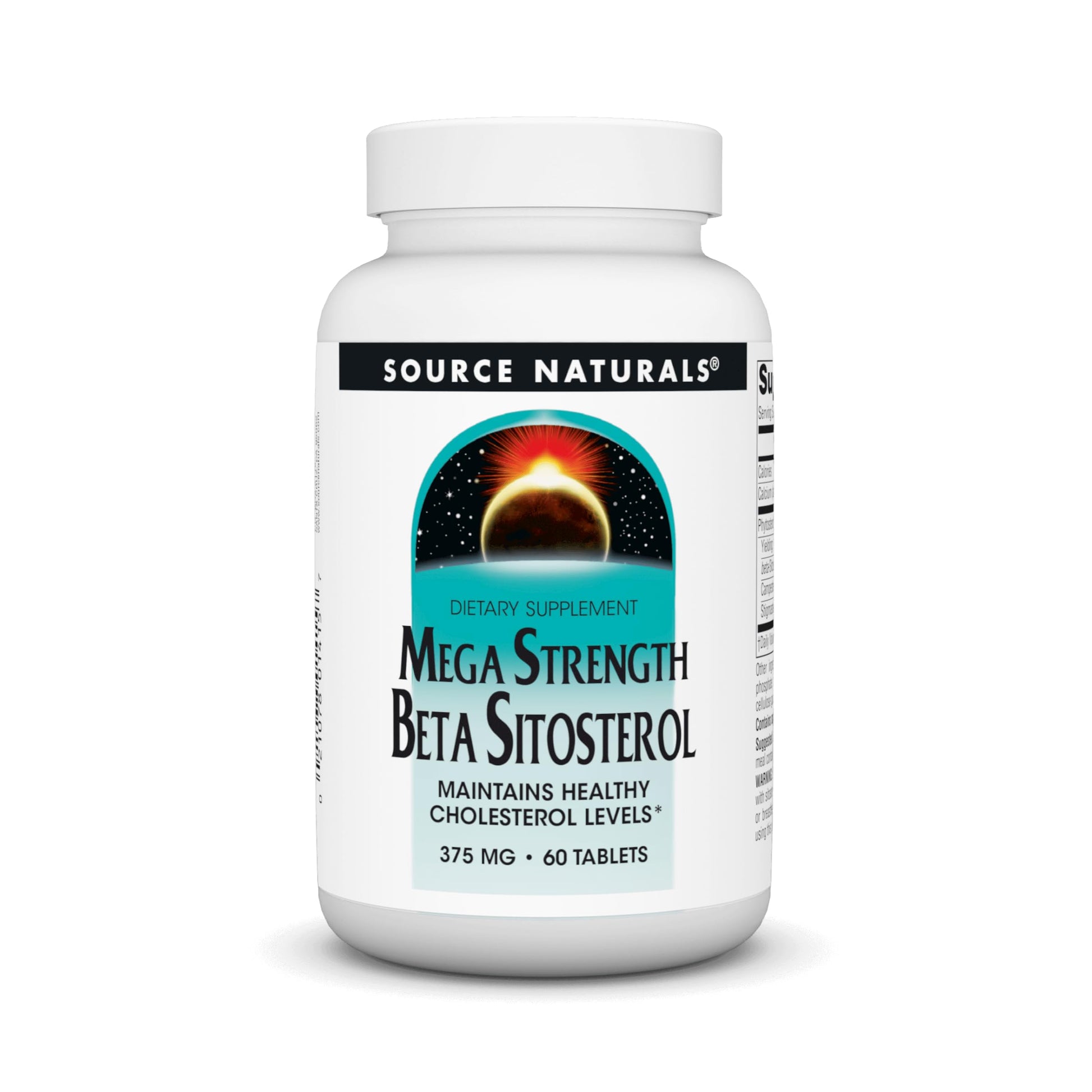 Source Naturals Mega Strength Beta Sitosterol 375mg Tablets, 60 Count