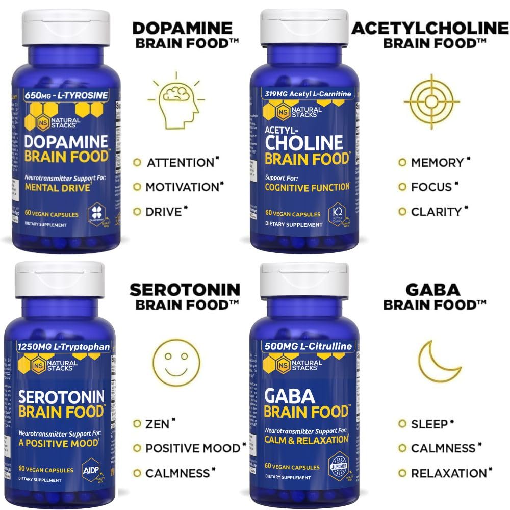 Natural Stacks Acetylcholine Brain Food Capsule 120 Capsules