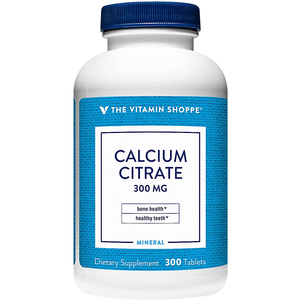 The Vitamin Shoppe Calcium Citrate 300 mg Tablets, 300 Tablets