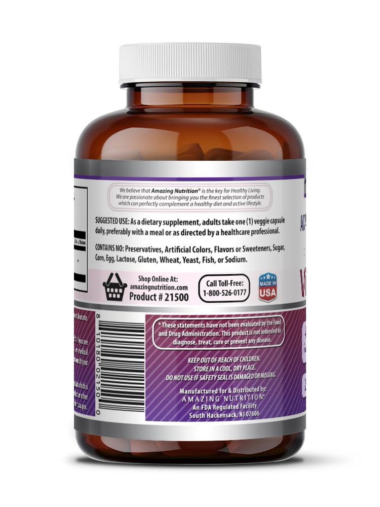 Amazing Nutrition Vitex Fruit 400 Mg Capsule 250 Count