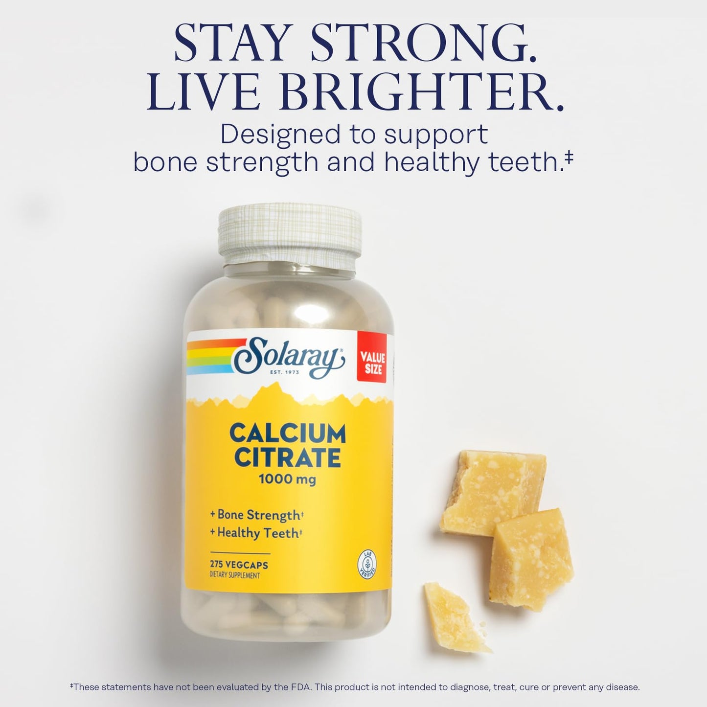 Solaray Calcium Citrate 1000mg Capsule, 275 Capsules