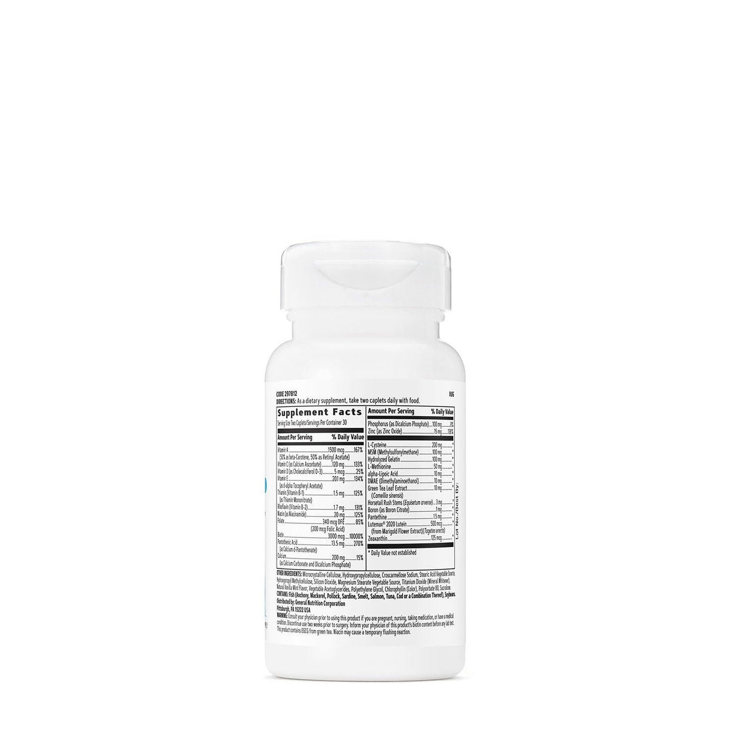 GNC Women's Hair, Skin & Nails Daily Multivitamin Caplets, 60 Count