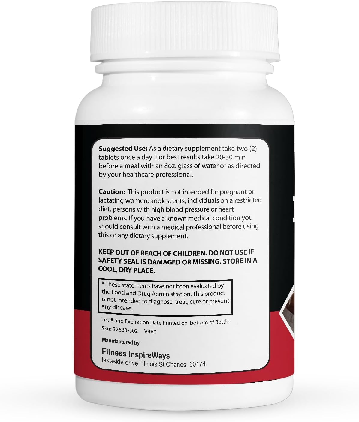 Fitness InspireWays Male Pills for Strength Max Optimum Performance Formula Tablets, 60 Count