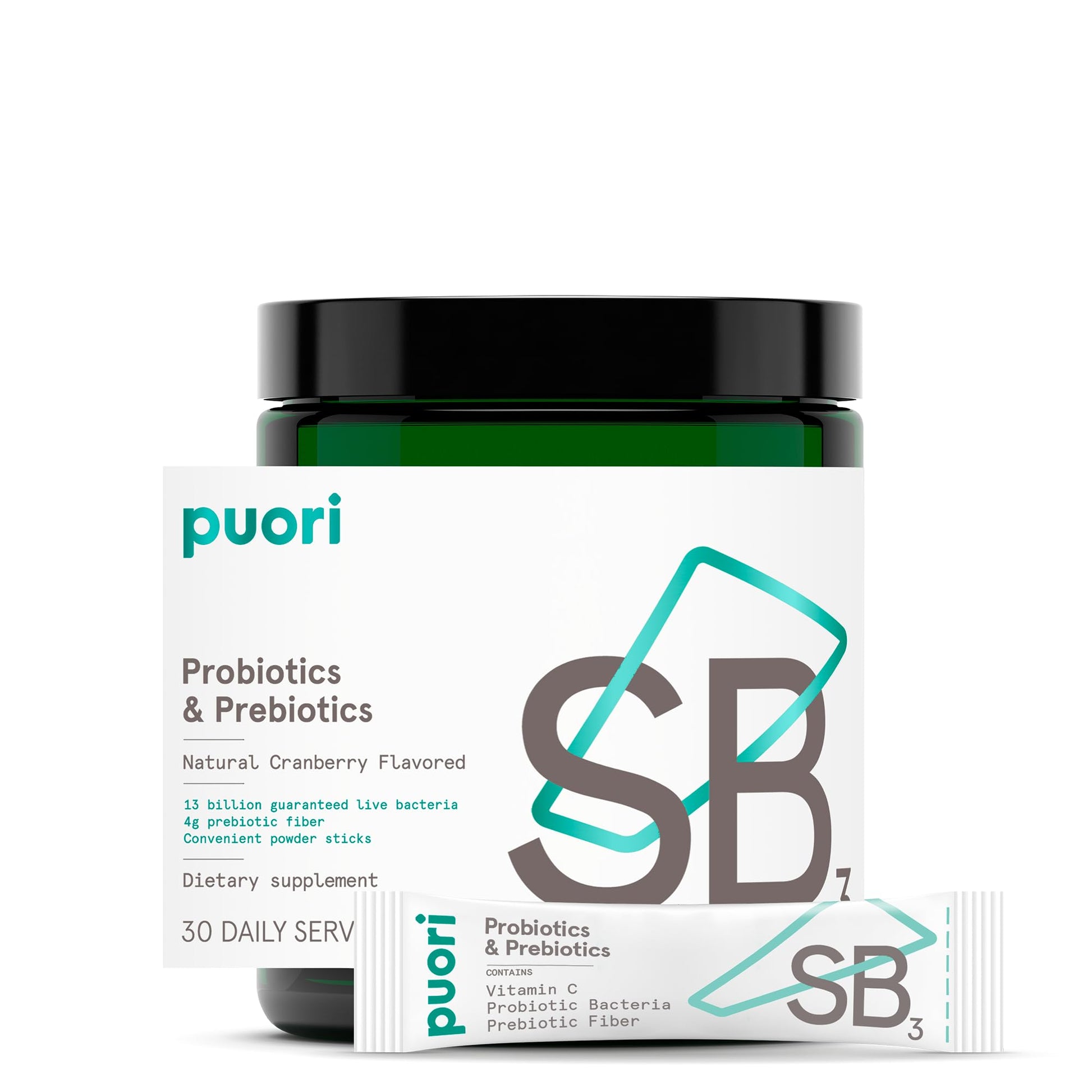 Puori Daily Probiotics & Prebiotics for Digestive & Gut Health Immune Support Capsule, 30 Count