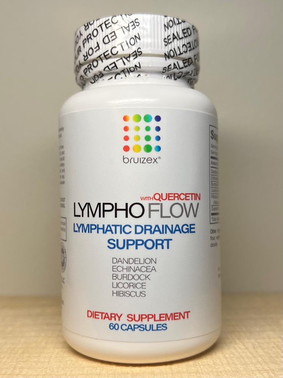 Bruizex Lympho Flow Lymphatic Drainage Supplement, Quercetin Support, 60 Capsules