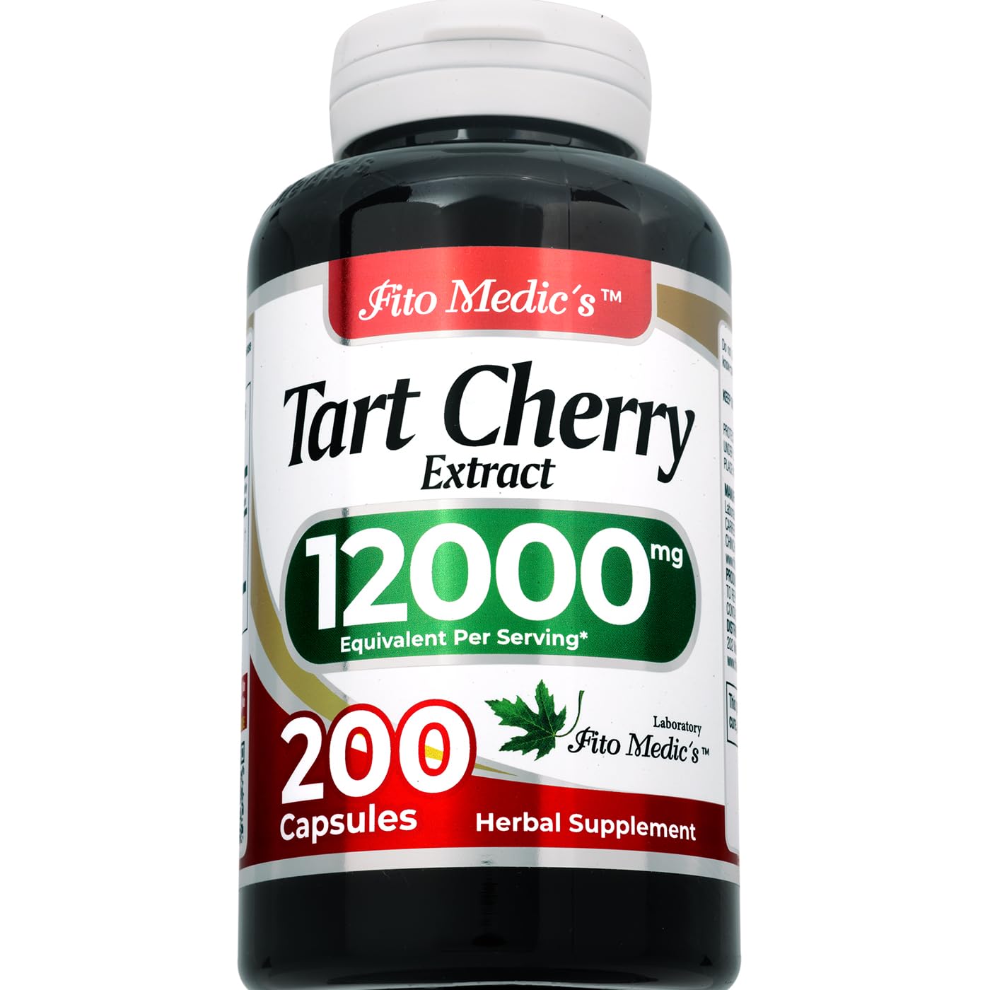 FITO MEDIC'S Lab Tart Cherry Extract Supplement, 200 Capsules