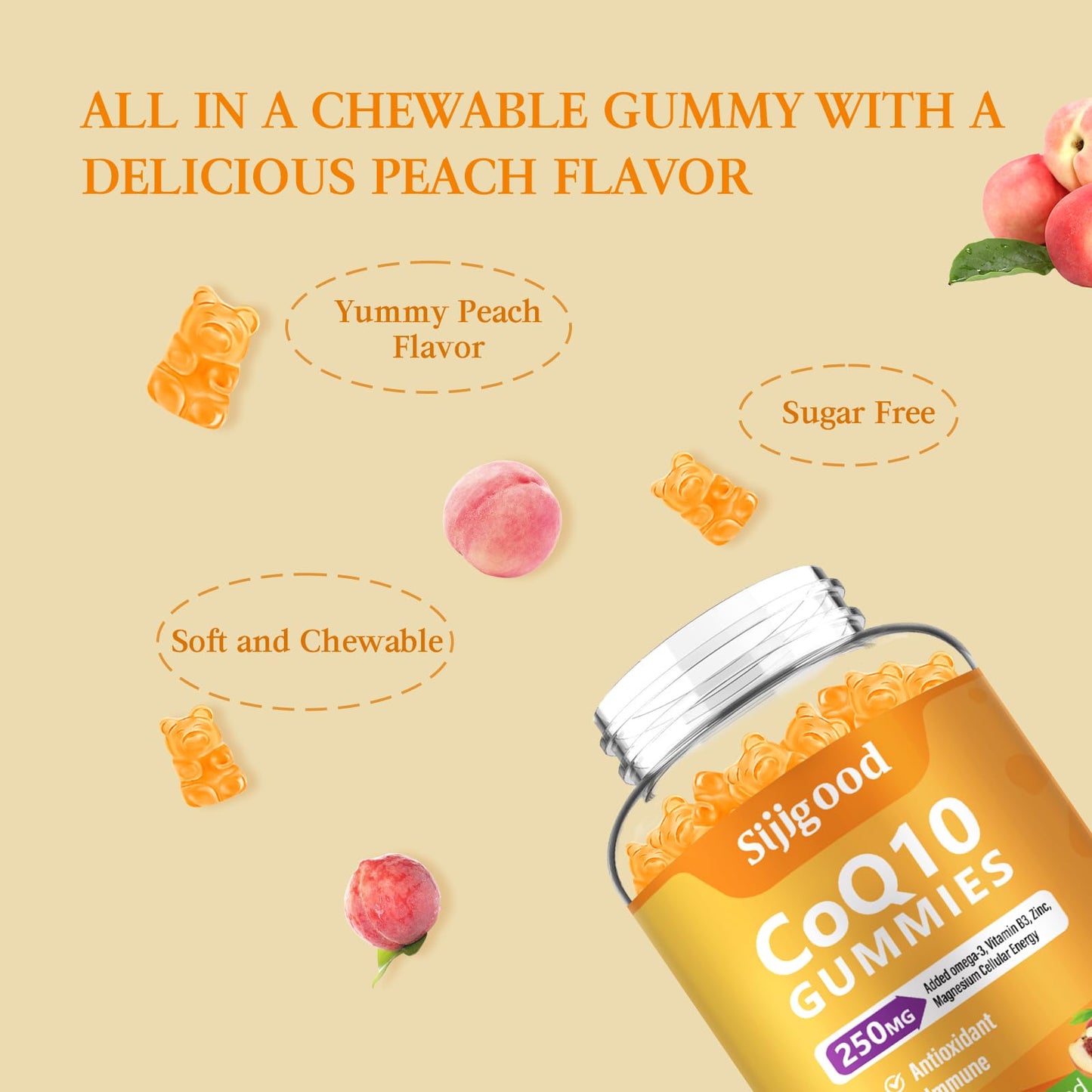 Sijigood CoQ10 Gummies 120 Cts