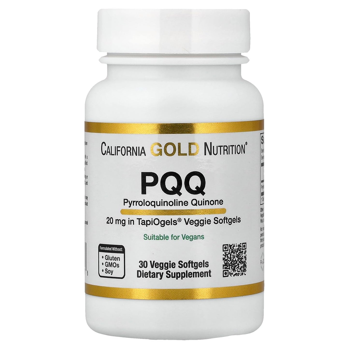California Gold Nutrition PQQ 20 mg Softgels 30