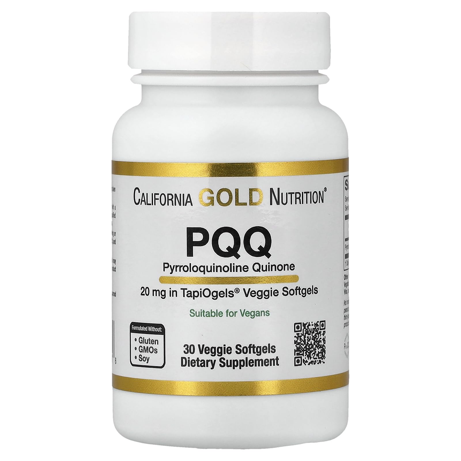 California Gold Nutrition PQQ 20 mg Softgels 30