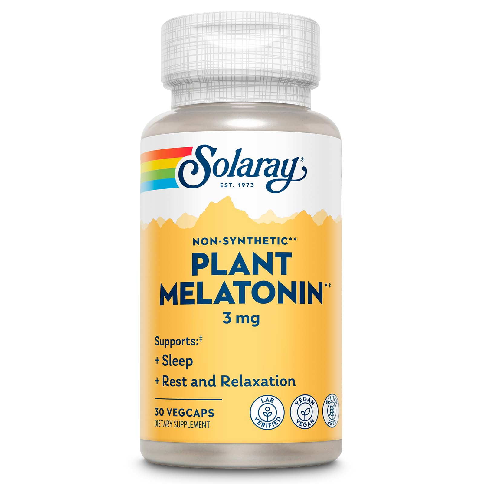 Solaray Plant Melatonin 3mg Capsule, 30 VegCaps