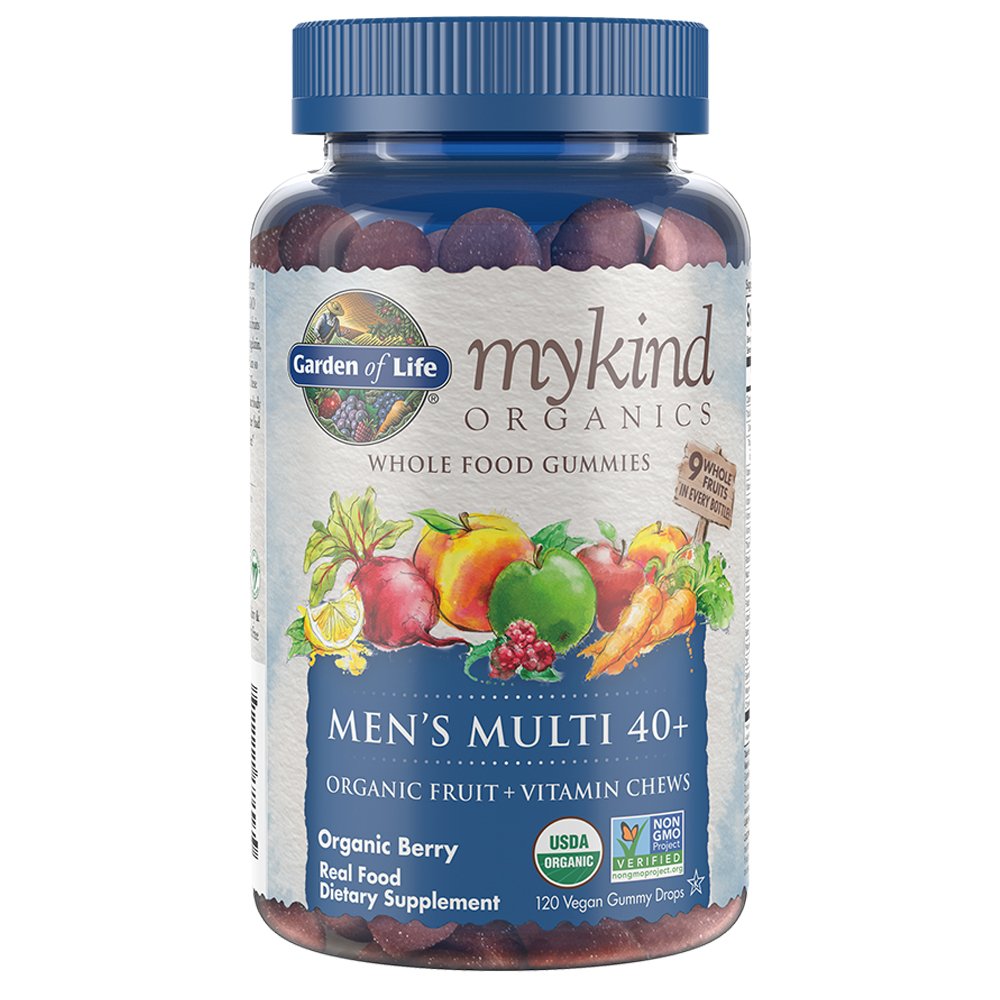 Garden of Life Organics Women 40+ Gummies Berry & Men 40+ Gummies 40+ Multi Berry, 120 Count