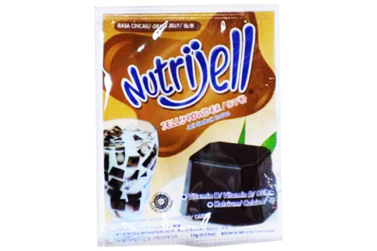 Nutrijell Instant Jelly Powder Grass Jelly Flavor, 3-Pack