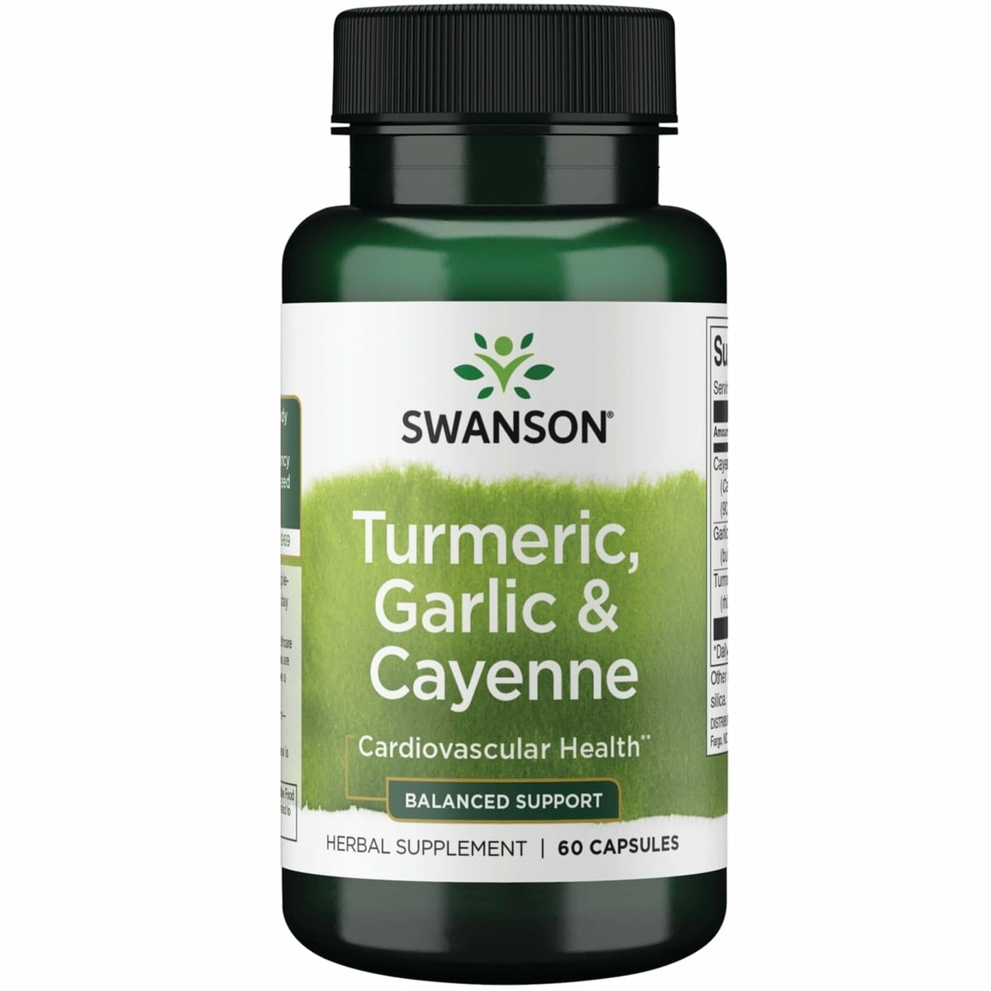 Swanson Full Spectrum Turmeric Garlic & Cayenne Capsules 60 Count