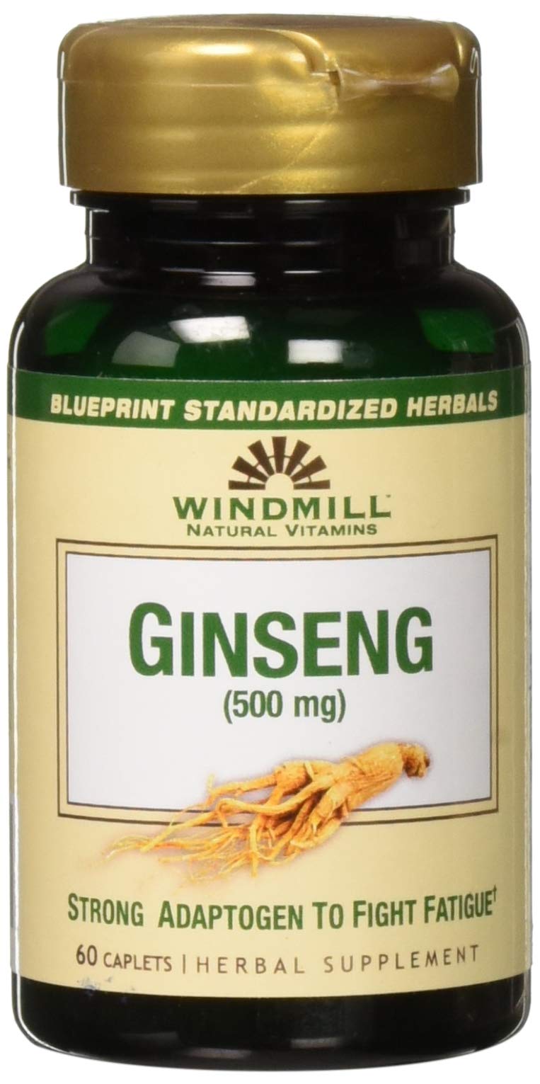 Windmill Ginseng 500 mg Extract Caplets 60
