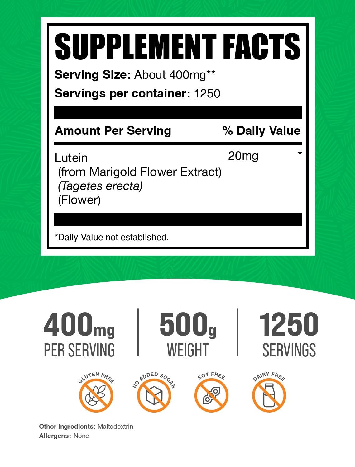 BulkSupplements Lutein Powder 17.64