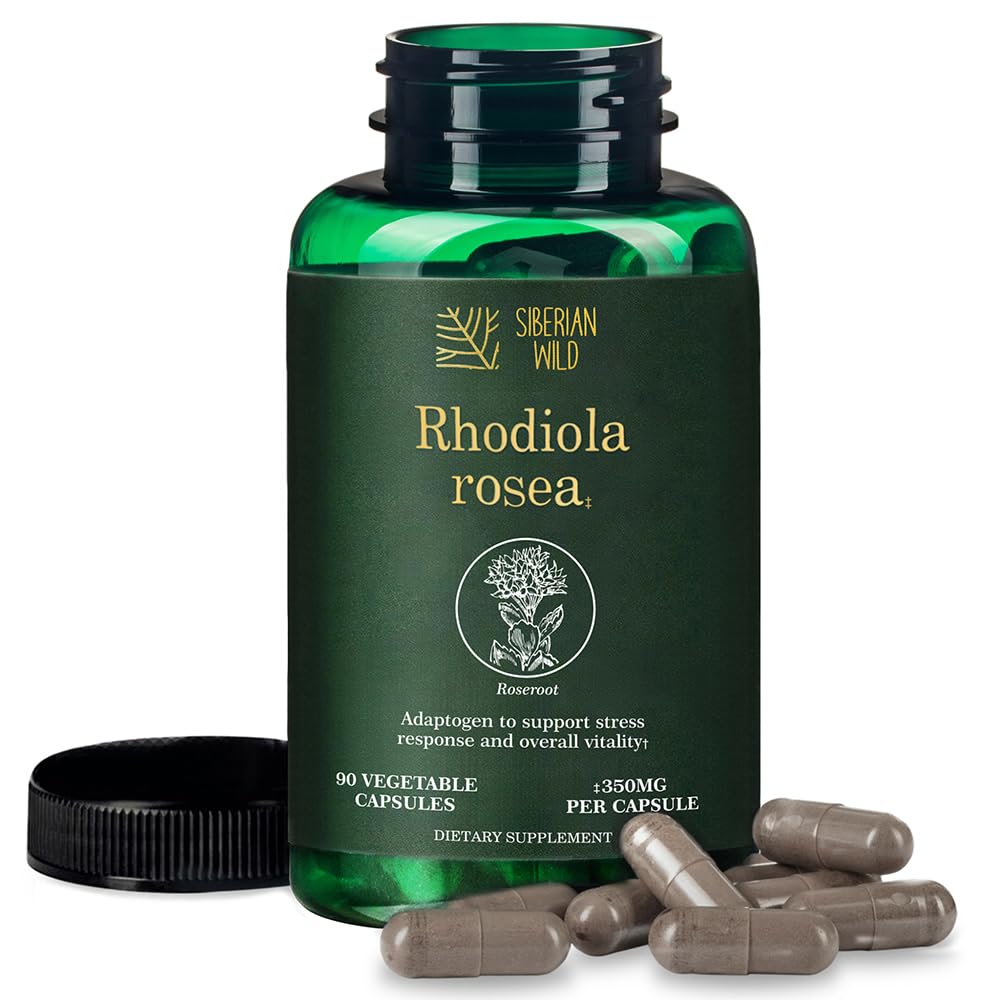Siberian Wild Rhodiola Rosea 1050mg Capsules 90 Count