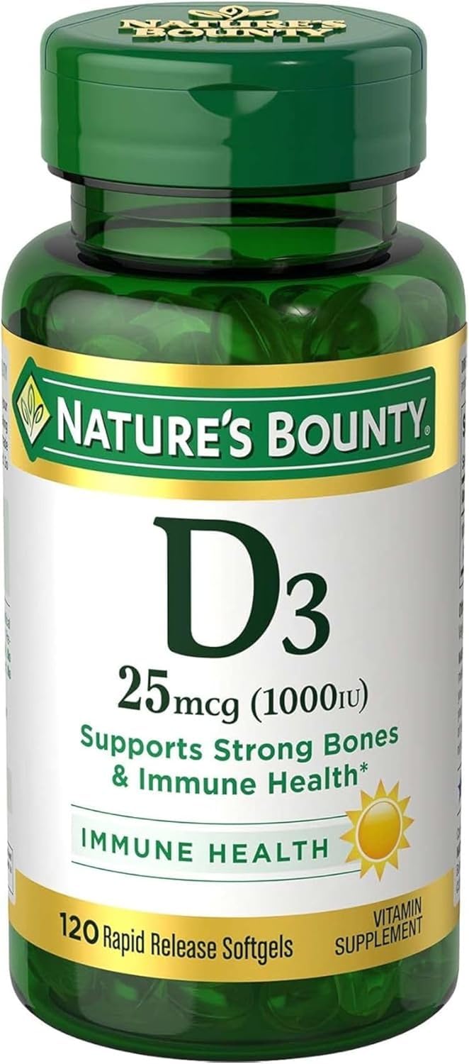 Nature's Bounty Vitamin D3 1000 IU Immune Health Softgels 120